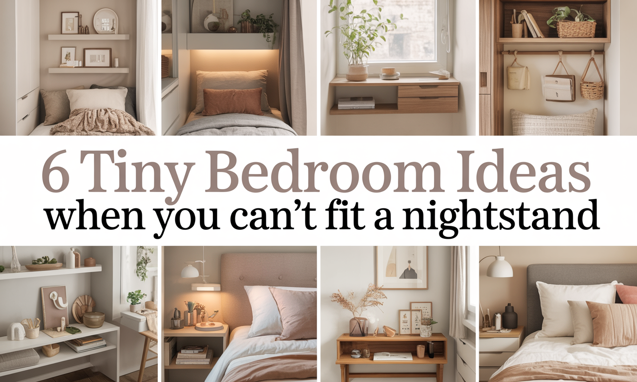 6 Tiny Bedroom Ideas When You Can’t Fit a Nightstand