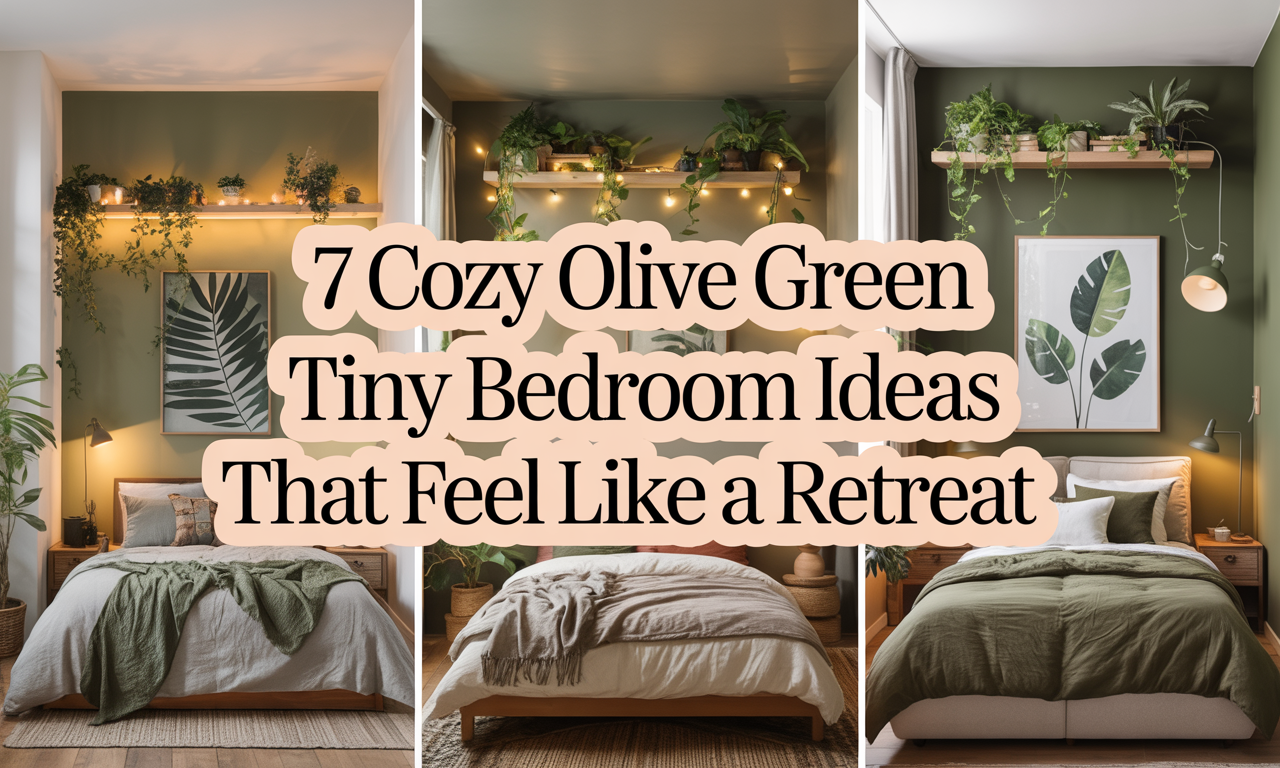 🌿 7 Cozy Olive Green Tiny Bedroom Ideas That Feel Like a Retreat