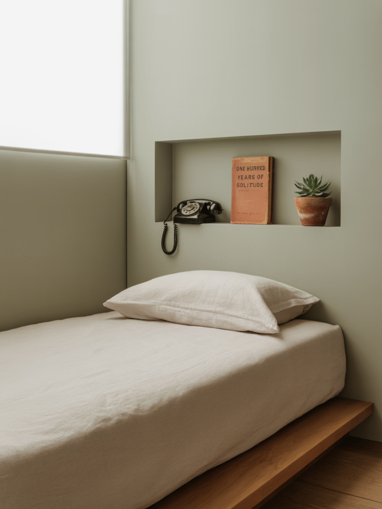 6 Tiny Bedroom Ideas When You Can’t Fit a Nightstand