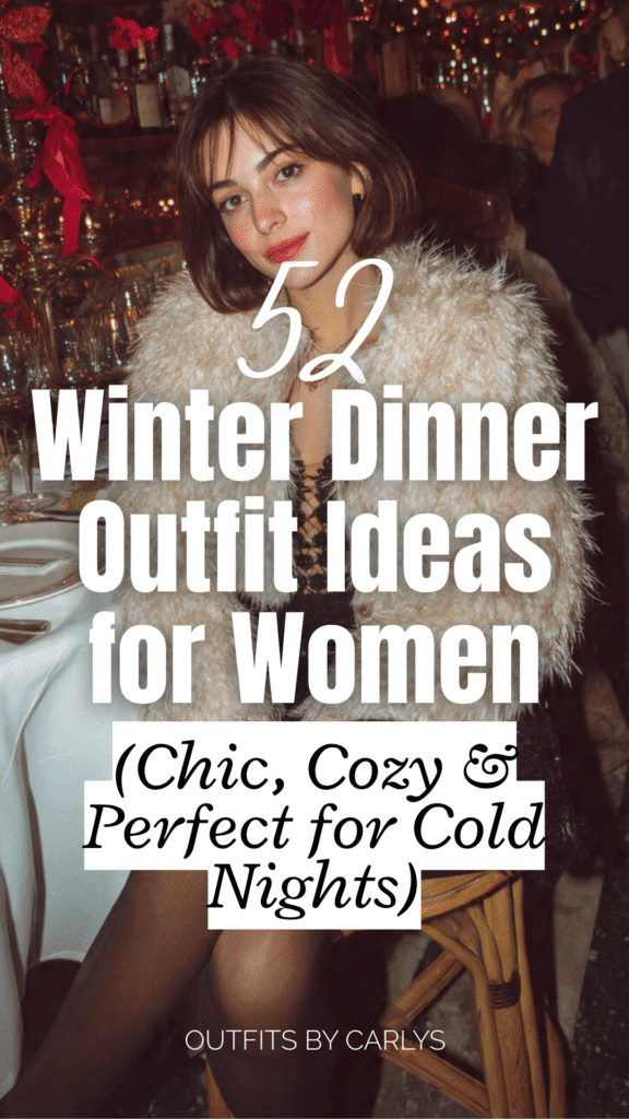 50+ Winter Dinner Outfit Ideas for Women (Chic, Cozy & Perfect for Cold Nights)