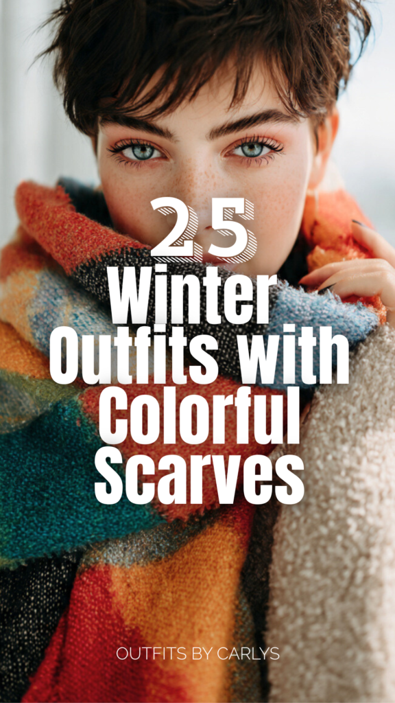 Winter Outfits with Colorful Scarves