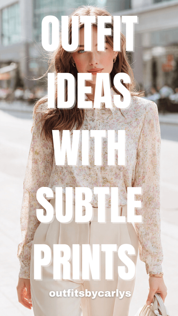 Outfit ideas with subtle prints