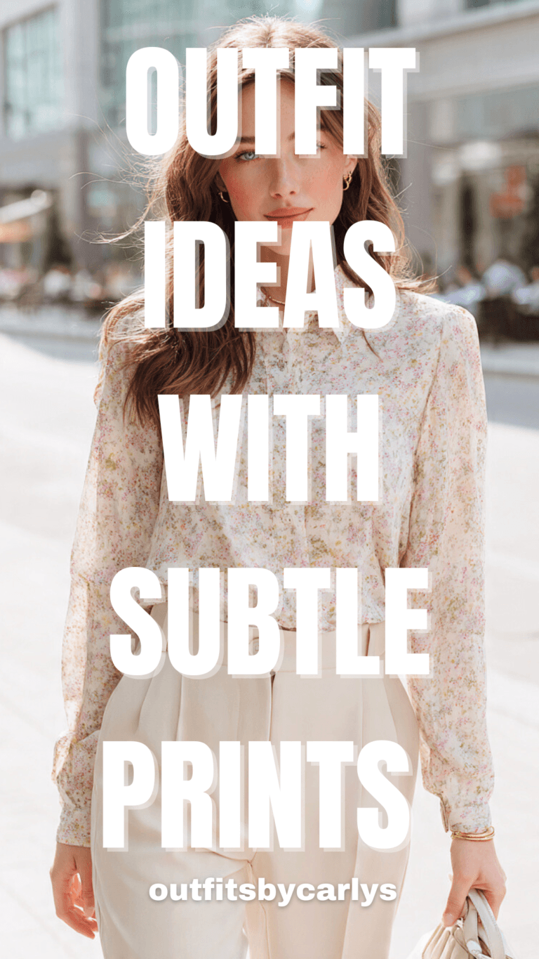 Outfit ideas with subtle prints
