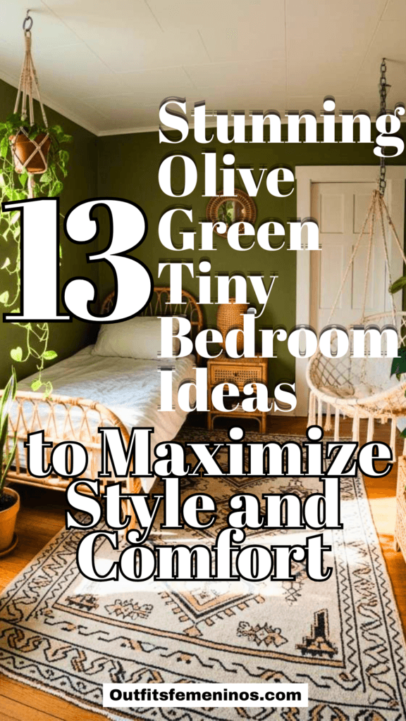 13 Stunning Olive Green Tiny Bedroom Ideas to Maximize Style and Comfort