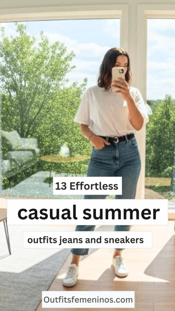 casual summer outfits jeans and sneakers