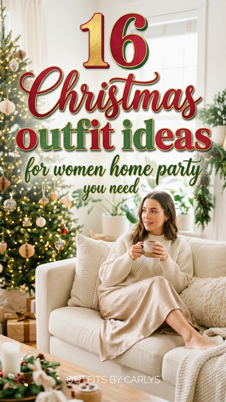 16 Christmas outfit ideas for women home party you need